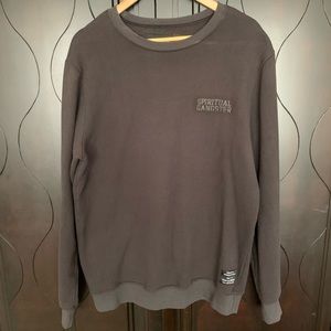 Spiritual Gangster Logo Embroidered Crewneck